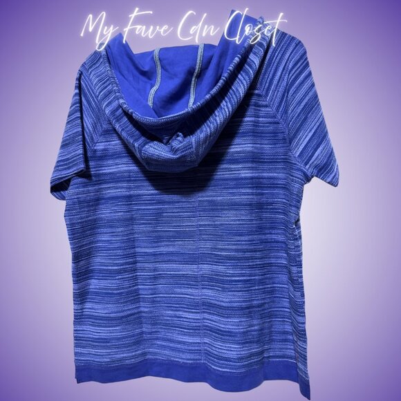 NEW**Purple Team Beachbody Coach Short Sleeve Hoodie - Picture 3 of 4